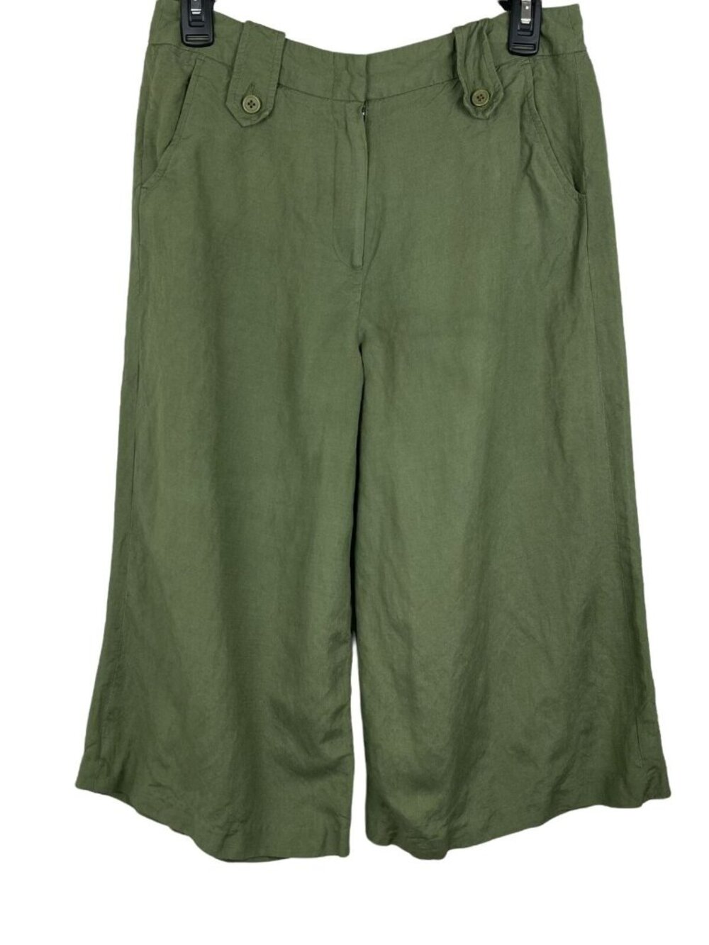 Larry Levine Women Crop Capri Wide-Leg Pants Size 8